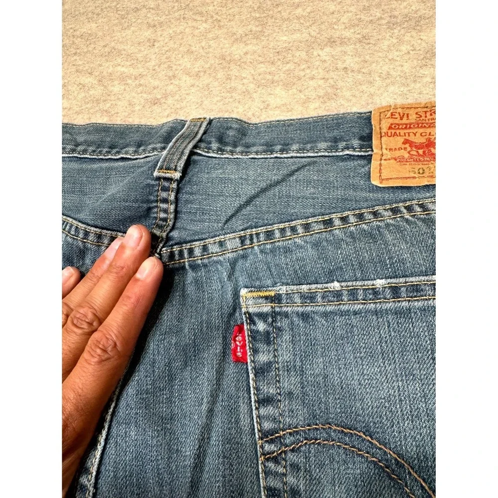 Vintage Levis 501 Original Straight Jeans Men 36x32 Blue Denim Cotton Button Fly